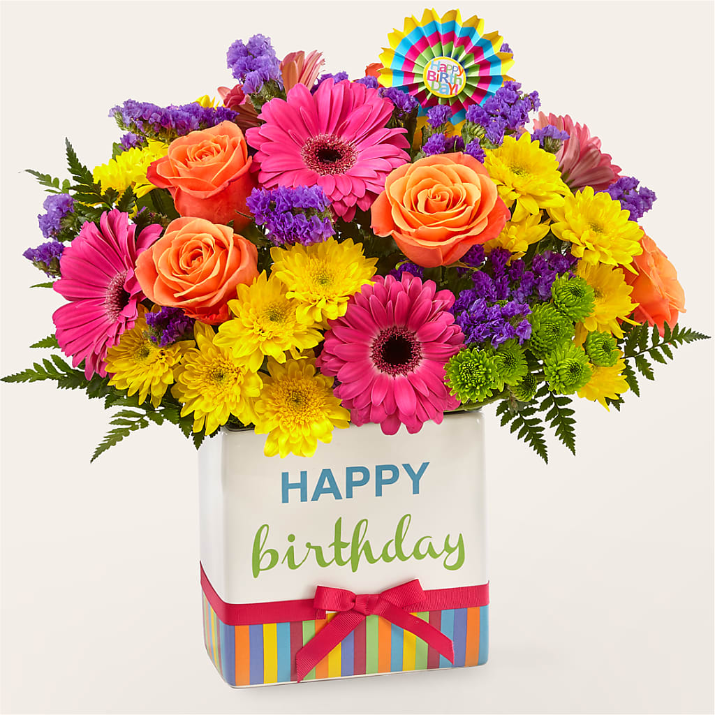 Birthday Brights Bouquet – CAMPBELL ROSES & PLANTS LTD CO, Fort Campbell KY