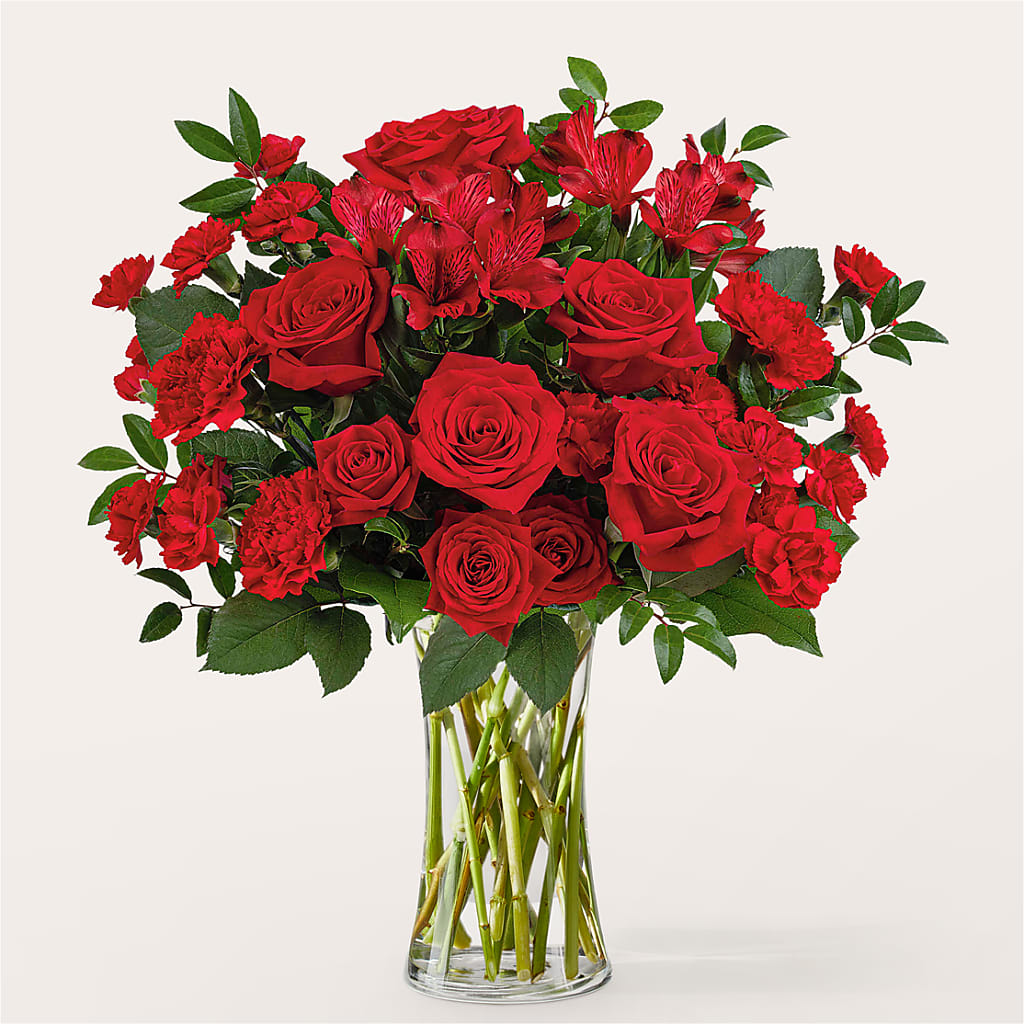 Brilliant Ruby Bouquet – CAMPBELL ROSES & PLANTS LTD CO, Fort Campbell KY