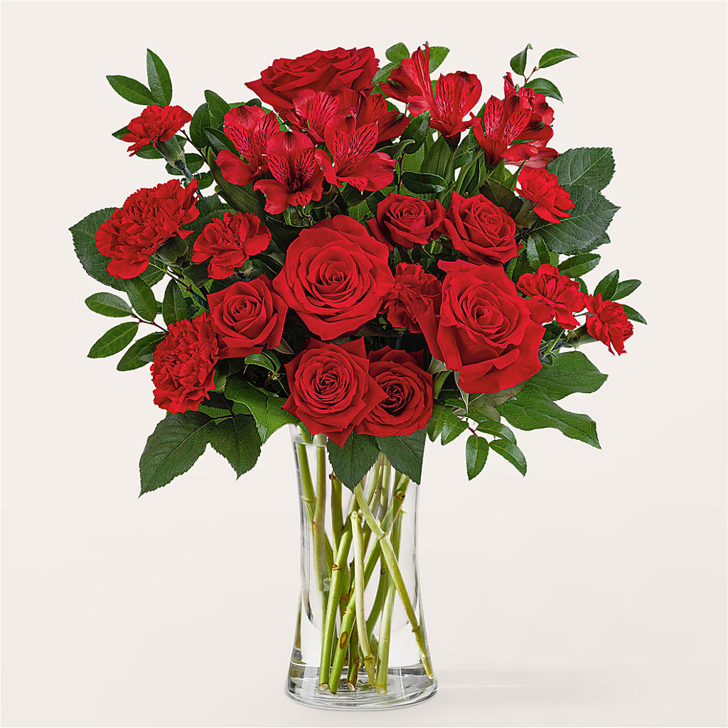 Brilliant Ruby Bouquet – CAMPBELL ROSES & PLANTS LTD CO, Fort Campbell KY