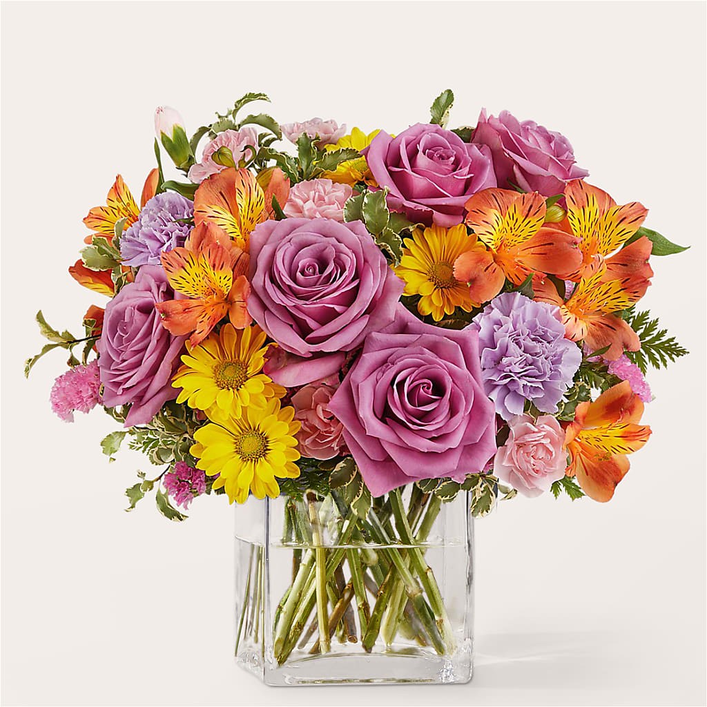 Shades of Happiness Bouquet – CAMPBELL ROSES & PLANTS LTD CO, Fort Campbell KY