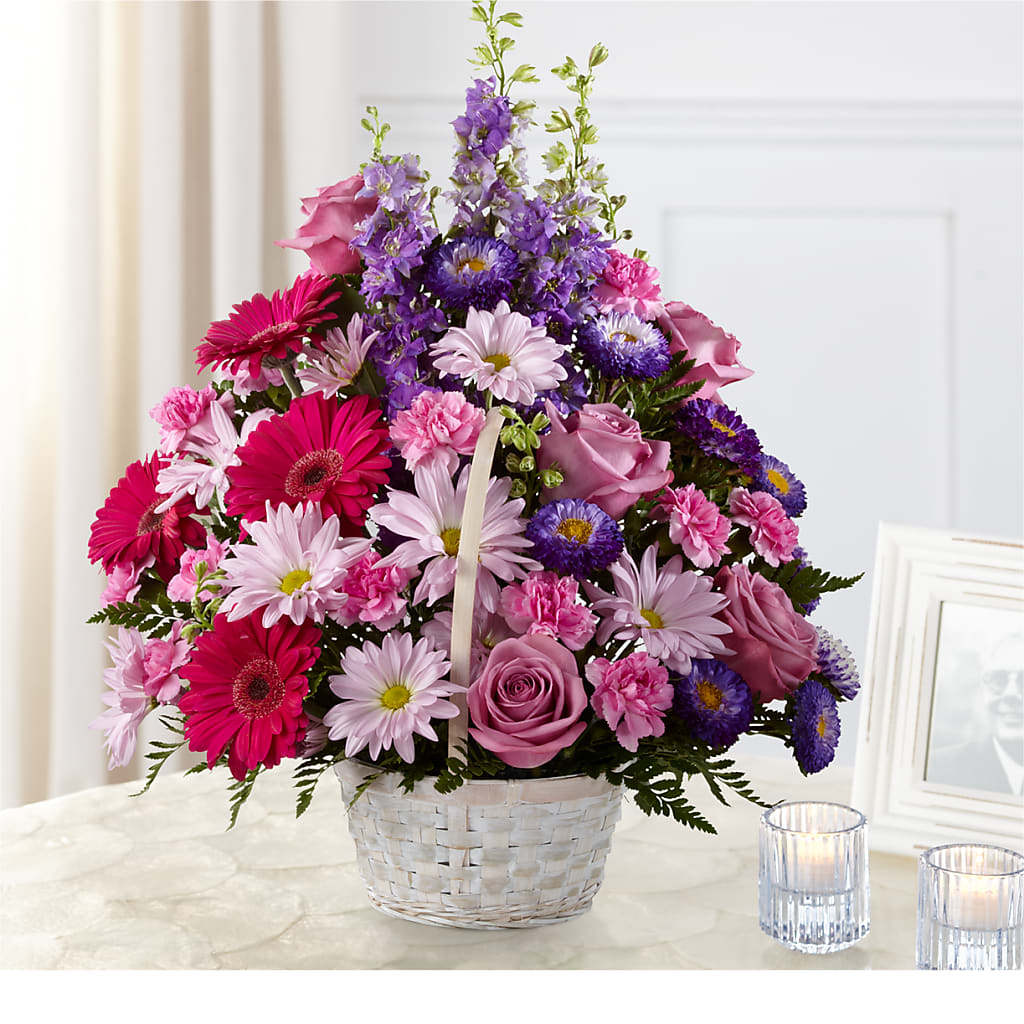 Pastel Peace Basket – CAMPBELL ROSES & PLANTS LTD CO, Fort Campbell KY
