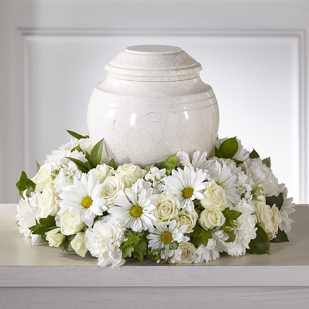 Ivory Gardens Cremation Adornment – CAMPBELL ROSES & PLANTS LTD CO, Fort Campbell KY