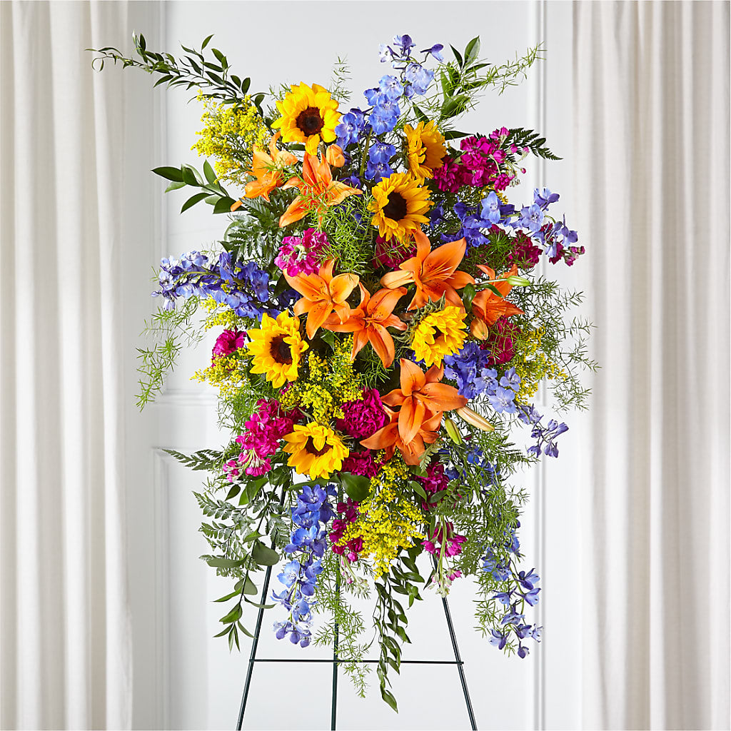 Sunlit Memories Standing Spray (Standard) – CAMPBELL ROSES & PLANTS LTD CO, Fort Campbell KY