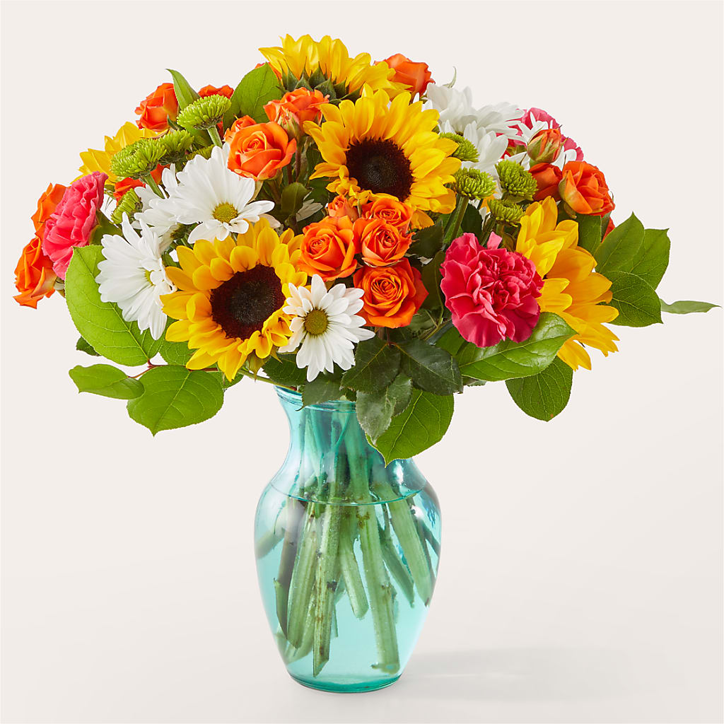 Sun-drenched Blooms Bouquet – CAMPBELL ROSES & PLANTS LTD CO, Fort Campbell KY