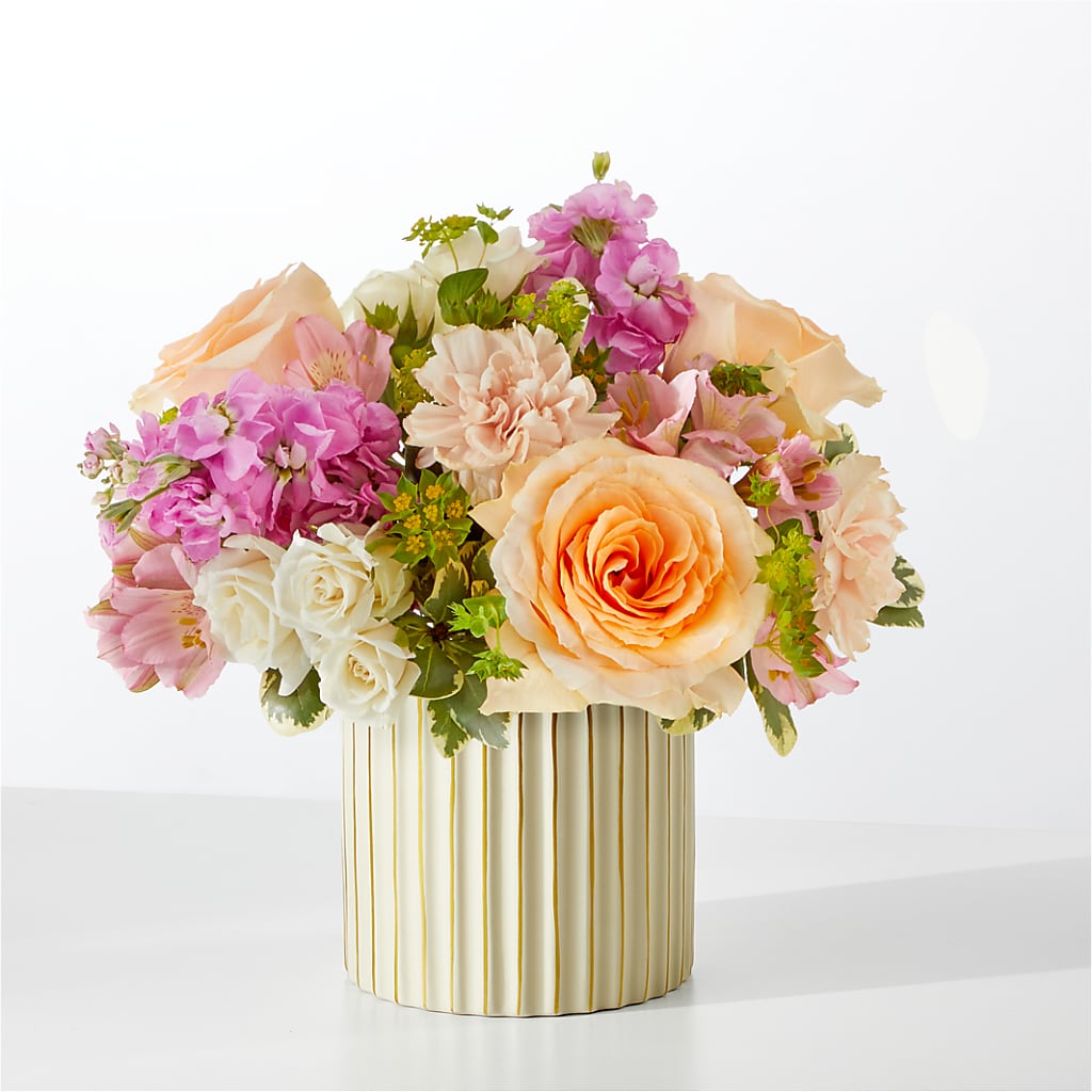 Paradise Bouquet with Ivory Vase – CAMPBELL ROSES & PLANTS LTD CO, Fort Campbell KY