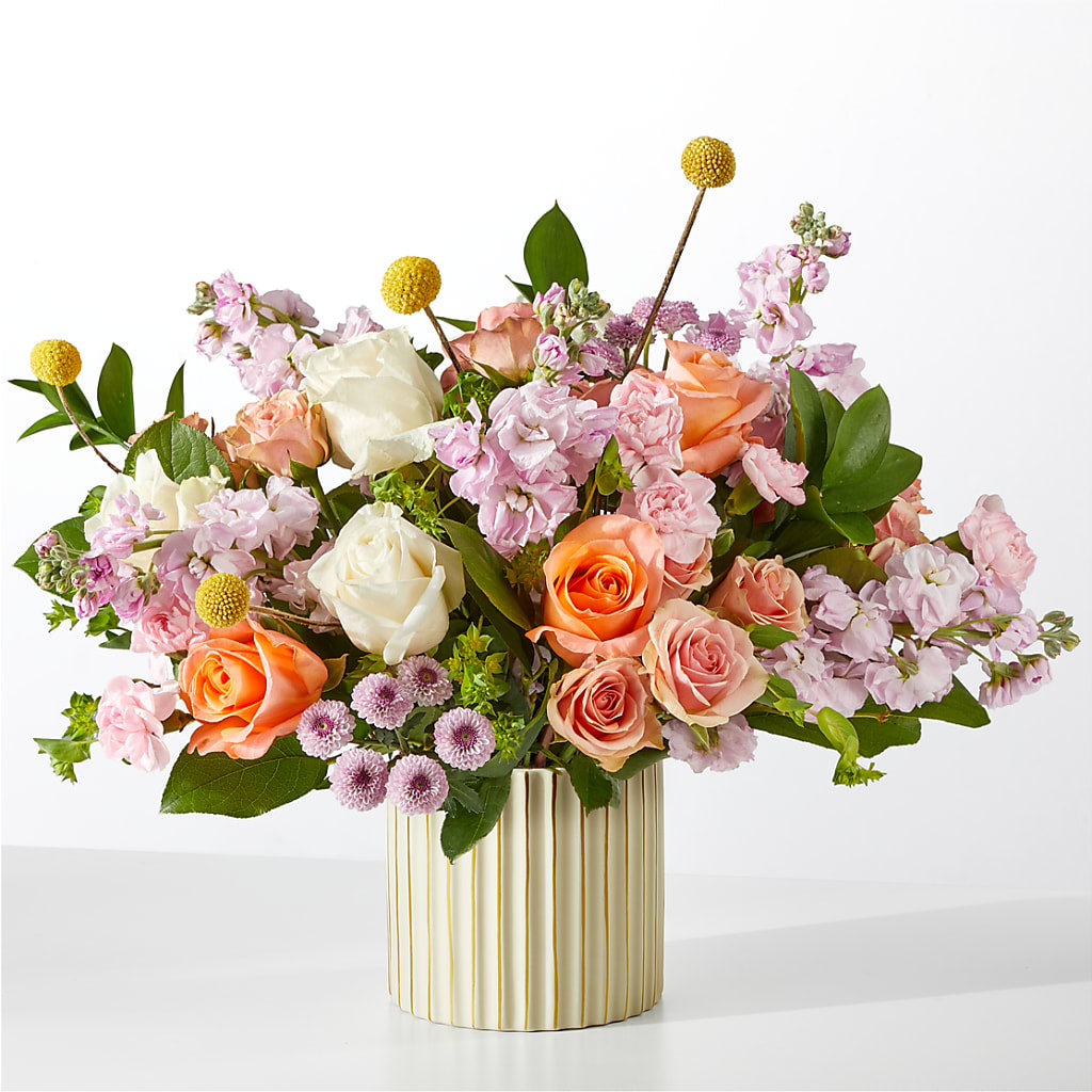 French Market Bouquet with Ivory Vase – CAMPBELL ROSES & PLANTS LTD CO, Fort Campbell KY