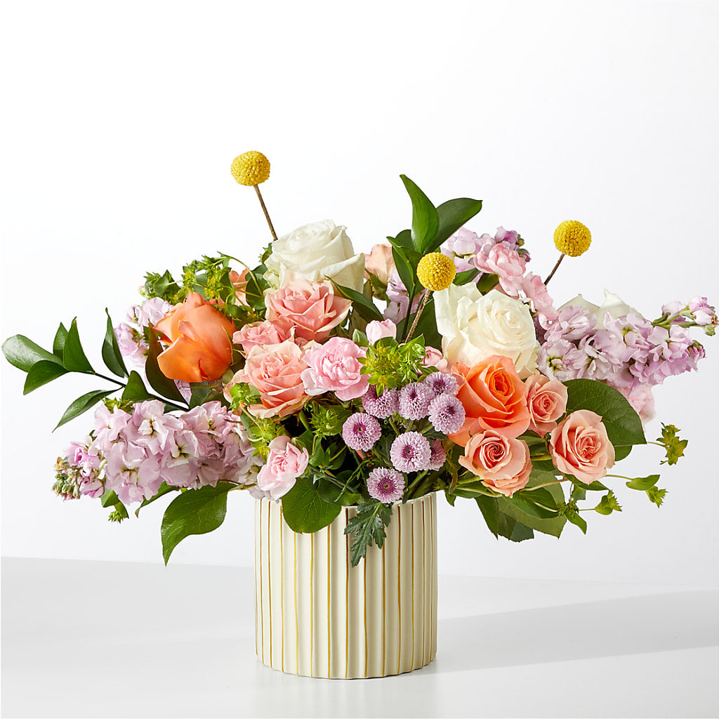French Market Bouquet with Ivory Vase – CAMPBELL ROSES & PLANTS LTD CO, Fort Campbell KY