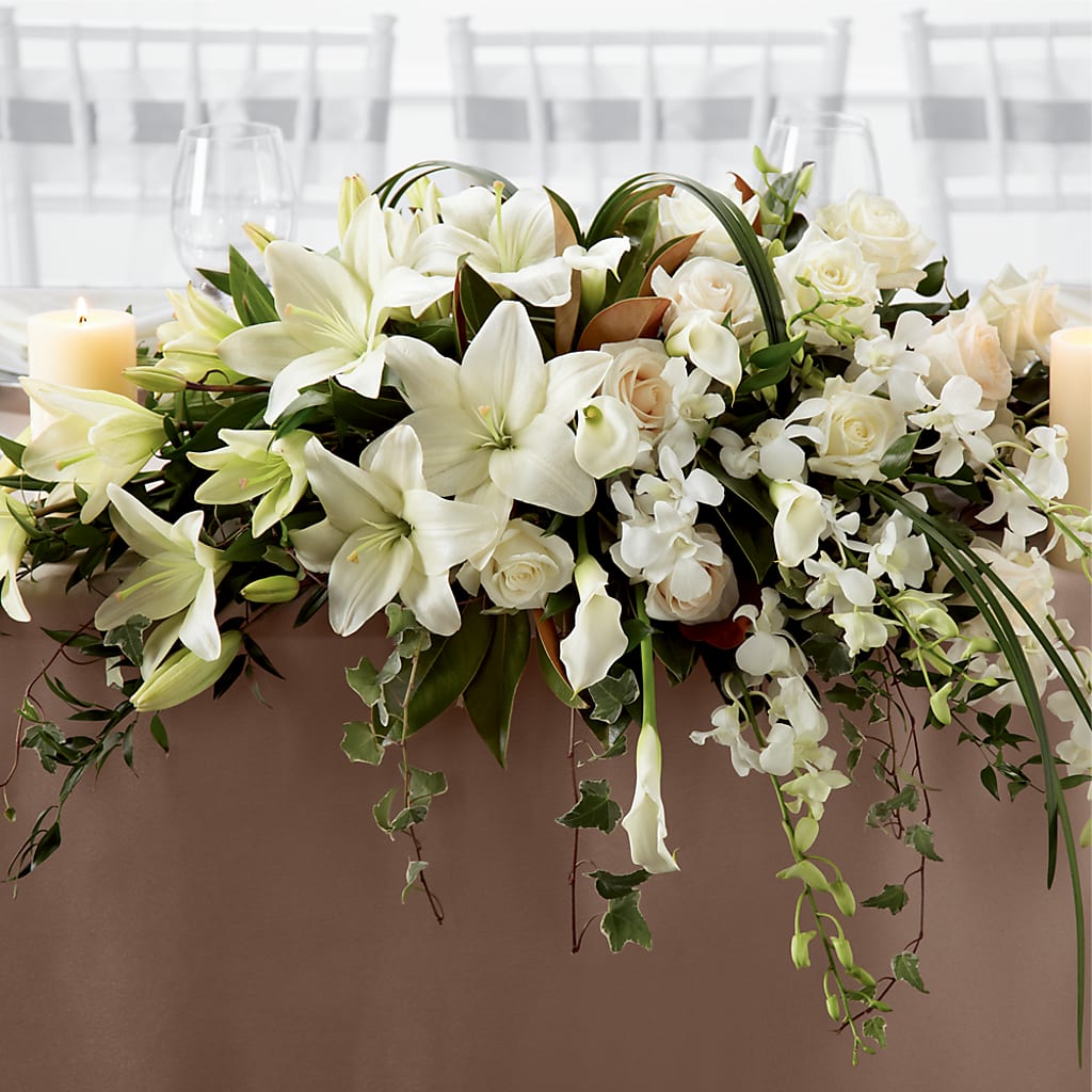 White Linen Arrangement – CAMPBELL ROSES & PLANTS LTD CO, Fort Campbell KY