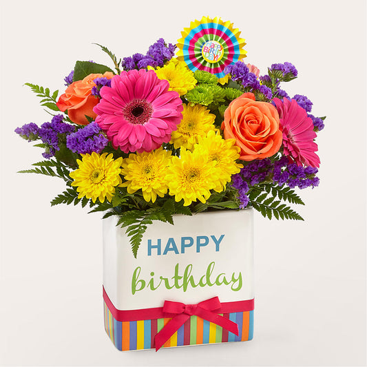 Birthday Brights Bouquet – CAMPBELL ROSES & PLANTS LTD CO, Fort Campbell KY