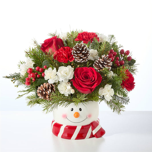 Jolly Snowman Bouquet – CAMPBELL ROSES & PLANTS LTD CO, Fort Campbell KY