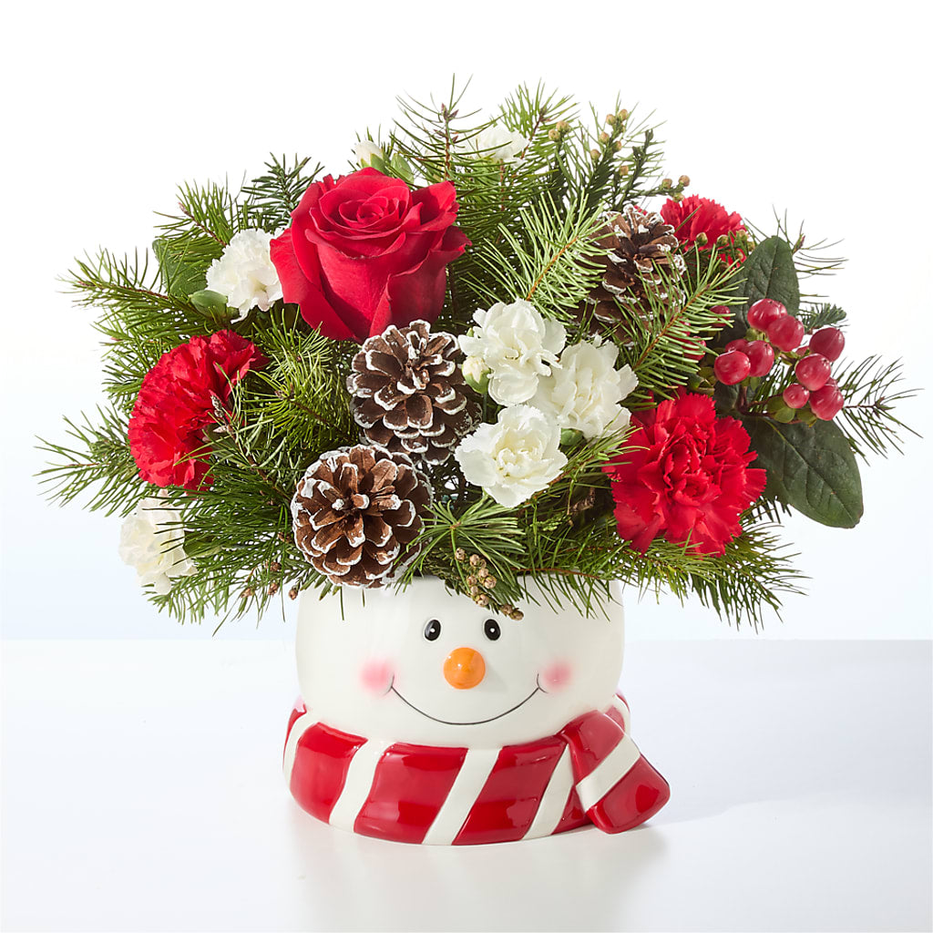 Jolly Snowman Bouquet – CAMPBELL ROSES & PLANTS LTD CO, Fort Campbell KY
