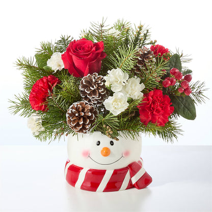 Jolly Snowman Bouquet – CAMPBELL ROSES & PLANTS LTD CO, Fort Campbell KY