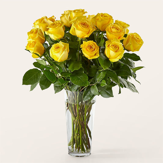 Long Stem Yellow Rose Bouquet – CAMPBELL ROSES & PLANTS LTD CO, Fort Campbell KY
