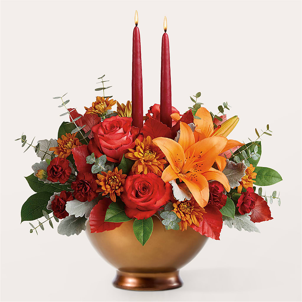Fruits of Fall Centerpiece – CAMPBELL ROSES & PLANTS LTD CO, Fort Campbell KY