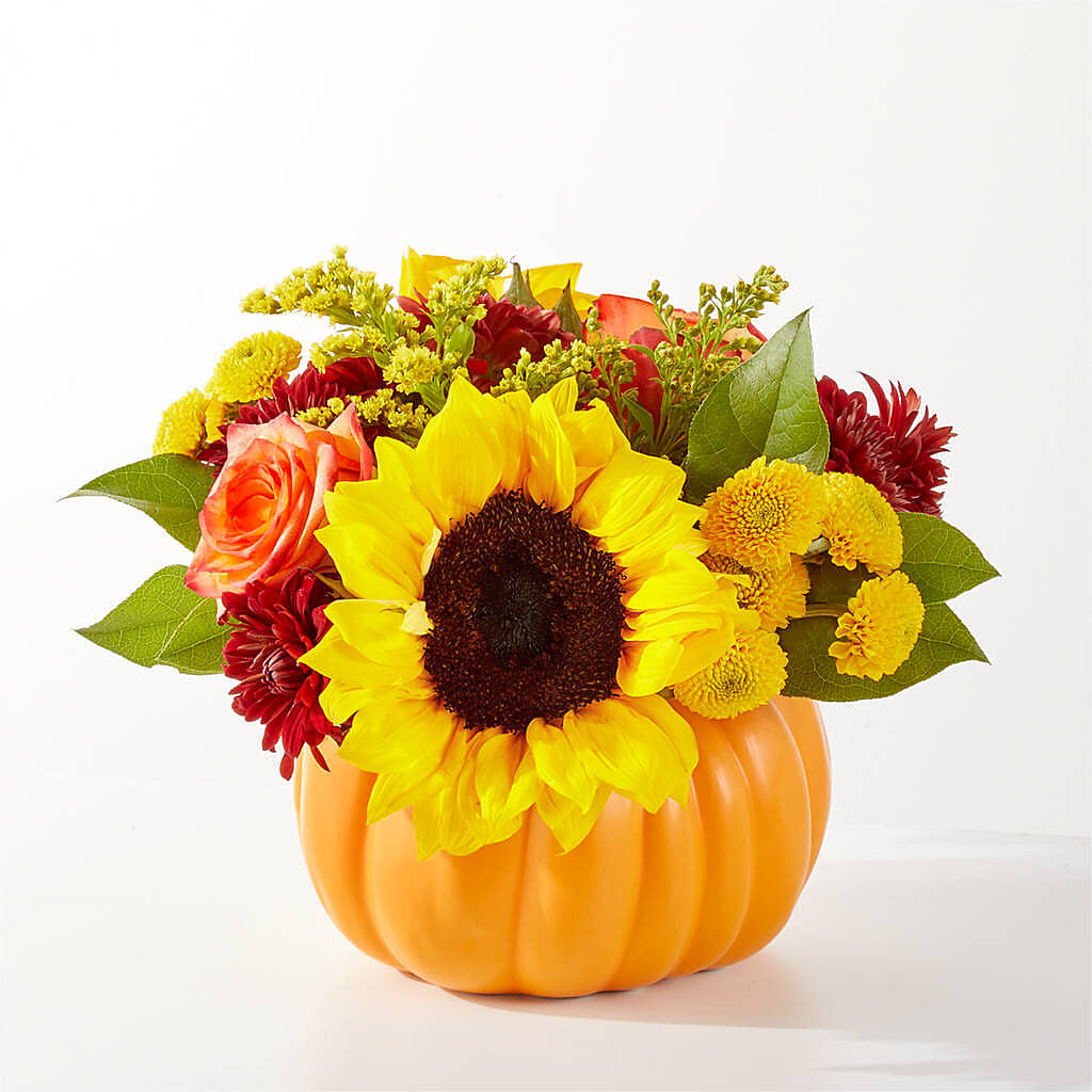 Golden Gourd Pumpkin Bouquet – CAMPBELL ROSES & PLANTS LTD CO, Fort Campbell KY