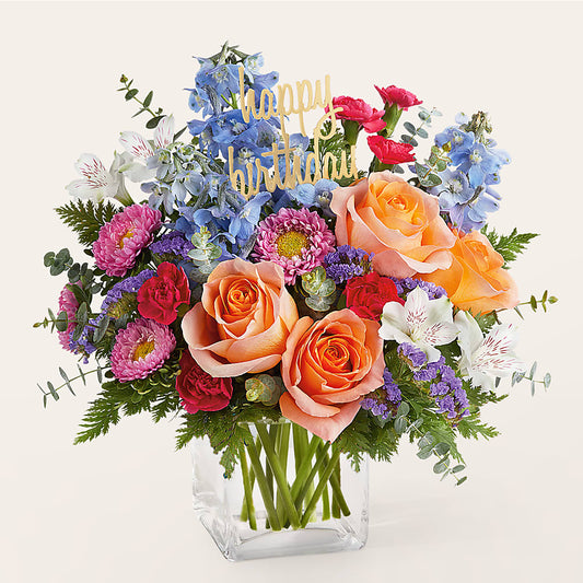 Birthday Bash Bouquet – CAMPBELL ROSES & PLANTS LTD CO, Fort Campbell KY
