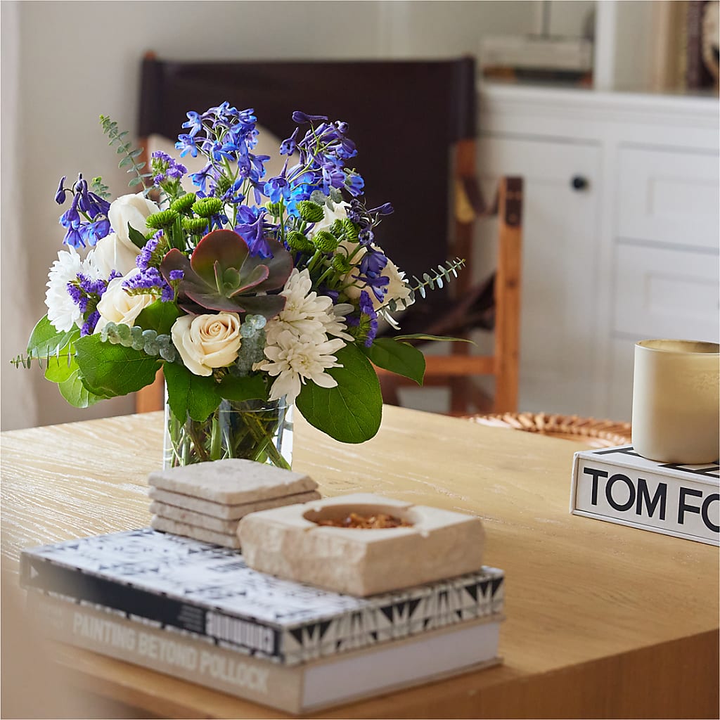 Cerulean Waves Bouquet – CAMPBELL ROSES & PLANTS LTD CO, Fort Campbell KY