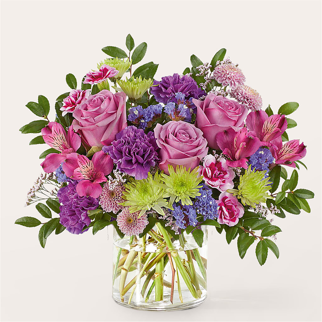 Glass Half Full Bouquet – CAMPBELL ROSES & PLANTS LTD CO, Fort Campbell KY
