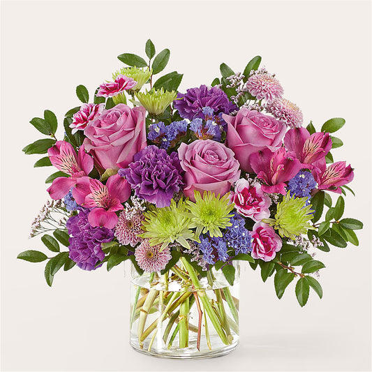 Glass Half Full Bouquet – CAMPBELL ROSES & PLANTS LTD CO, Fort Campbell KY