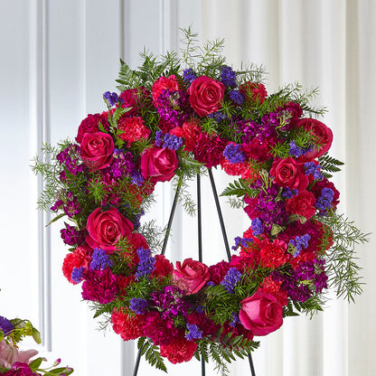 Calming Colors Wreath – CAMPBELL ROSES & PLANTS LTD CO, Fort Campbell KY