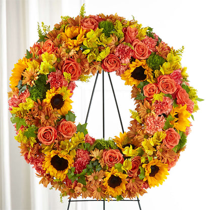 Autumnal Memories Wreath (Standard) – CAMPBELL ROSES & PLANTS LTD CO, Fort Campbell KY