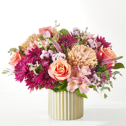 Berry Cobbler Bouquet with Ivory Vase – CAMPBELL ROSES & PLANTS LTD CO, Fort Campbell KY