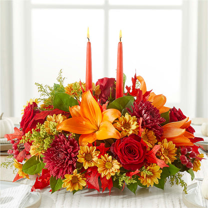 Autumn's Embrace Centerpiece – CAMPBELL ROSES & PLANTS LTD CO, Fort Campbell KY