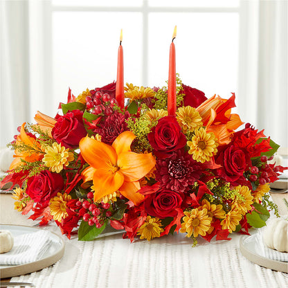 Autumn's Embrace Centerpiece – CAMPBELL ROSES & PLANTS LTD CO, Fort Campbell KY