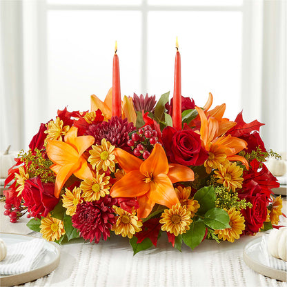 Autumn's Embrace Centerpiece – CAMPBELL ROSES & PLANTS LTD CO, Fort Campbell KY
