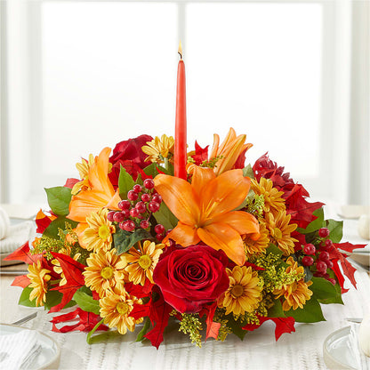 Autumn's Embrace Centerpiece – CAMPBELL ROSES & PLANTS LTD CO, Fort Campbell KY
