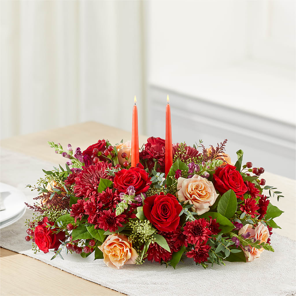 Most Thankful Centerpiece – CAMPBELL ROSES & PLANTS LTD CO, Fort Campbell KY