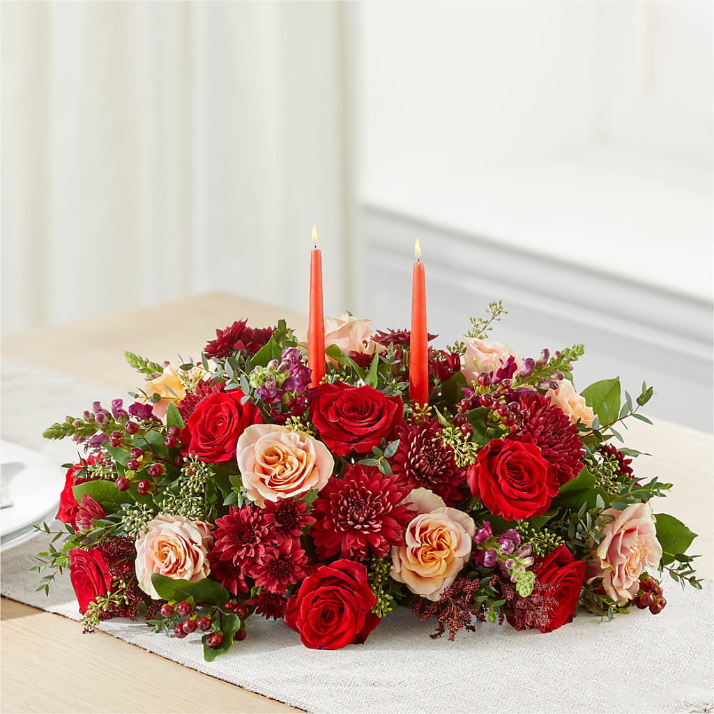 Most Thankful Centerpiece – CAMPBELL ROSES & PLANTS LTD CO, Fort Campbell KY