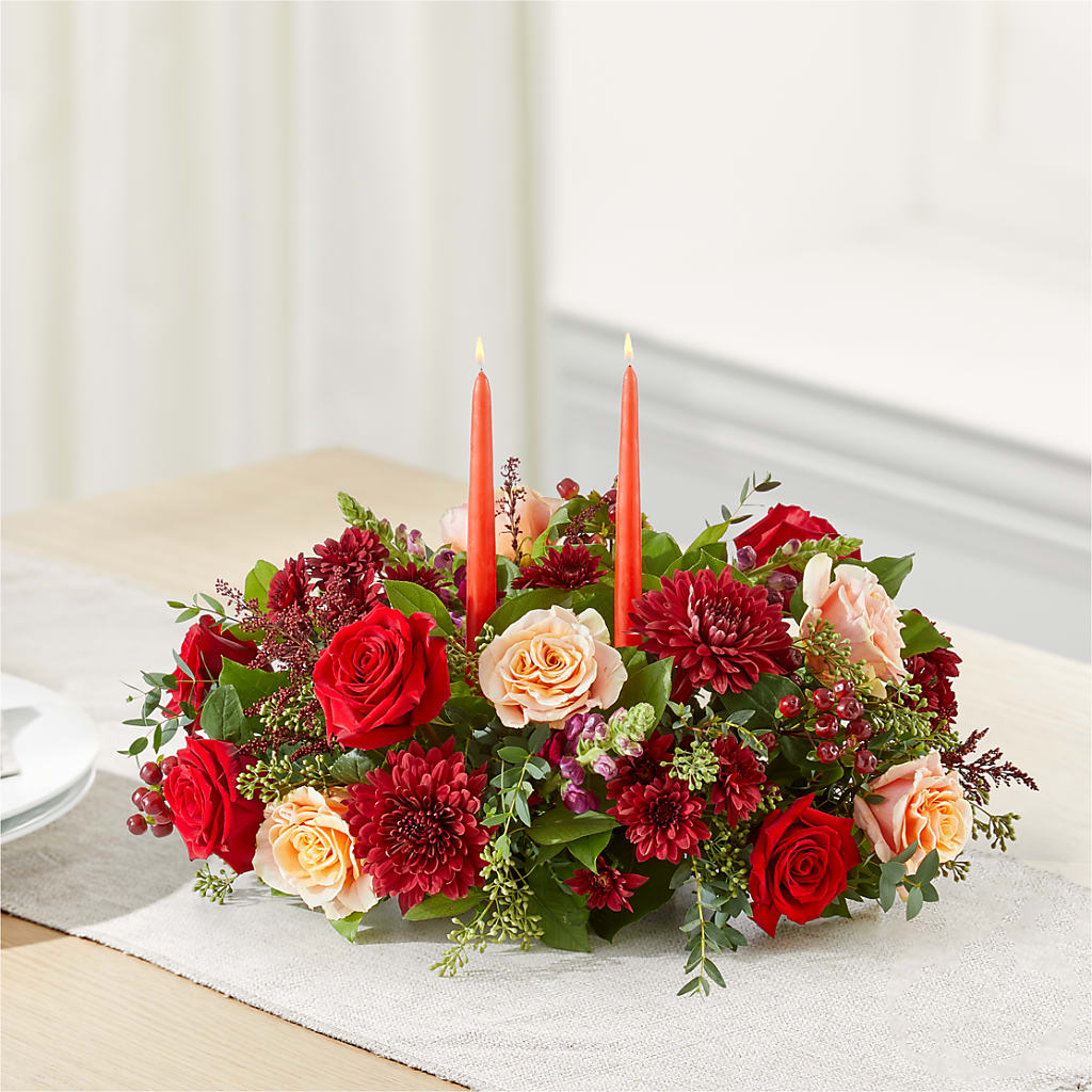 Most Thankful Centerpiece – CAMPBELL ROSES & PLANTS LTD CO, Fort Campbell KY