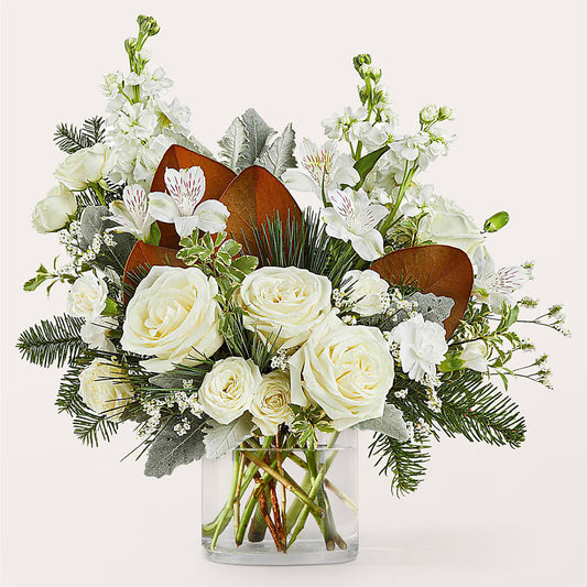 Fresh Snowfall Bouquet – CAMPBELL ROSES & PLANTS LTD CO, Fort Campbell KY